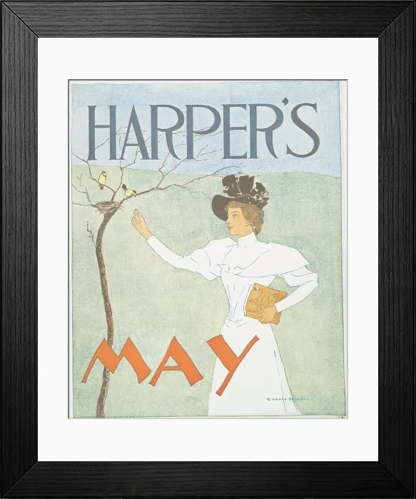 Framed Print : Harper's May, c1894. Creator: Edward Penfield Framed Print : Harper's May, c1894. Creator: Edward Penfield