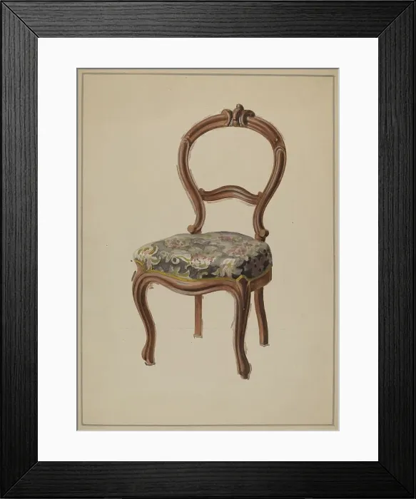 Framed Print : Chair, c. 1936. Creator: Marcus Moran Framed Print : Chair, c. 1936. Creator: Marcus Moran