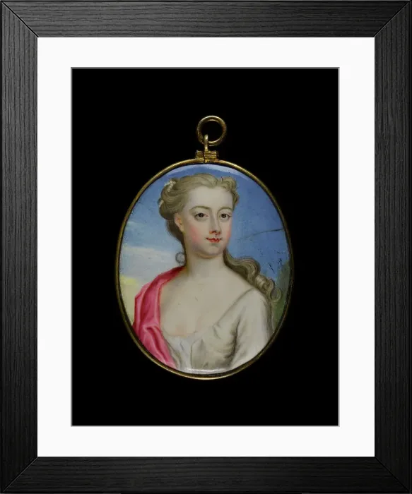 Framed Print : Portrait of a young woman, between 1700 and 1740. Creator: English School Framed Print : Portrait of a young woman, between 1700 and 1740. Creator: English School