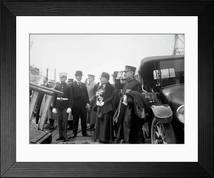 Framed Print : Allied Commission To U.S. Boarding Mayflower For Trip To Mount Vernon: Admiral F.F. Fletcher, 1917. Creator: Harris & Ewing. Allied Commission To U.S. Boarding Mayflower For Trip To Mount Vernon: Admiral F.F. Fletcher, 1917 Framed Print : Allied Commission To U.S. Boarding Mayflower For Trip To Mount Vernon: Admiral F.F. Fletcher, 1917. Creator: Harris & Ewing. Allied Commission To U.S. Boarding Mayflower For Trip To Mount Vernon: Admiral F.F. Fletcher, 1917