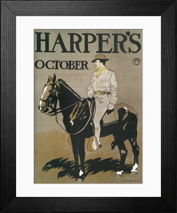 Framed Print : Harper's October, c1890 - 1907. Creator: Edward Penfield