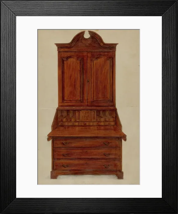 Framed Print : Desk, 1935 / 1942. Creator: Franklin C. Moyan Framed Print : Desk, 1935 / 1942. Creator: Franklin C. Moyan