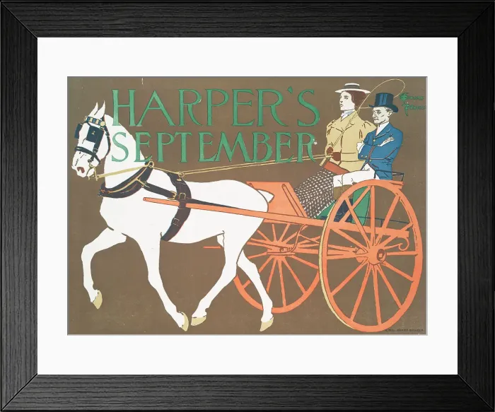 Framed Print : Harper's September, c1890 - 1907. Creator: Edward Penfield Framed Print : Harper's September, c1890 - 1907. Creator: Edward Penfield