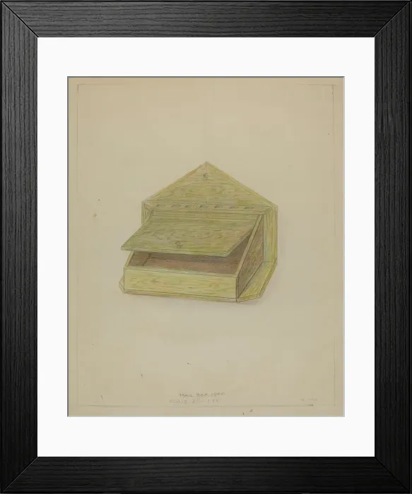 Framed Print : Mail Box, c. 1936. Creator: Franklin C. Moyan Framed Print : Mail Box, c. 1936. Creator: Franklin C. Moyan