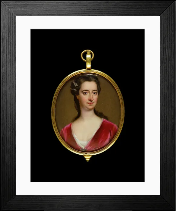 Framed Print : Portrait of a young woman, between 1700 and 1750. Creator: English School Framed Print : Portrait of a young woman, between 1700 and 1750. Creator: English School