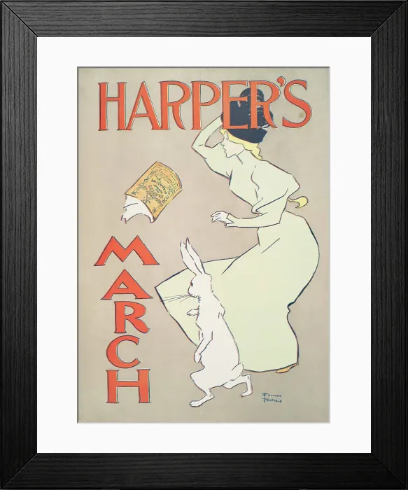 Framed Print : Harper's March, c1894. Creator: Edward Penfield Framed Print : Harper's March, c1894. Creator: Edward Penfield
