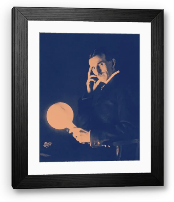 Framed Print : Nikola Tesla (1856-1943). Creator: Sarony, Napoleon (1821-1896) Framed Print : Nikola Tesla (1856-1943). Creator: Sarony, Napoleon (1821-1896)