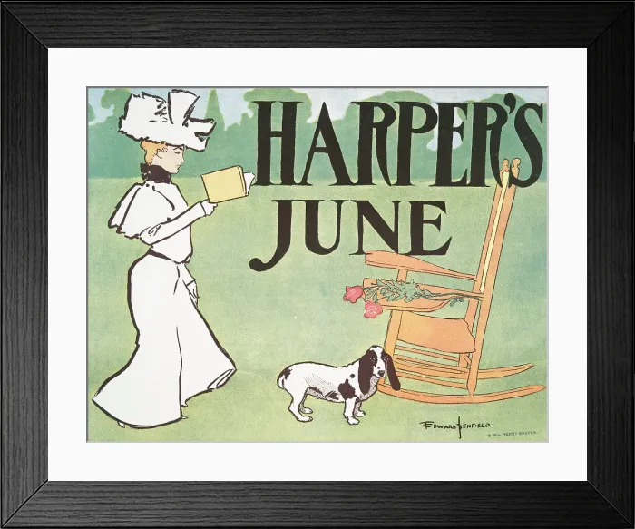 Framed Print : Harper's June, c1890 - 1907. Creator: Edward Penfield Framed Print : Harper's June, c1890 - 1907. Creator: Edward Penfield