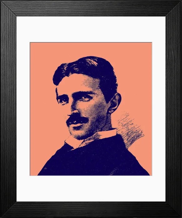 Framed Print : Nikola Tesla (1856-1943). Creator: Sarony, Napoleon (1821-1896)