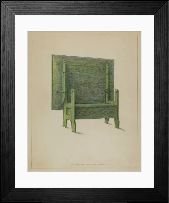 Framed Print : Chest-Settee-Table-Comb, c. 1936 Creator: Franklin C. Moyan Framed Print : Chest-Settee-Table-Comb, c. 1936 Creator: Franklin C. Moyan
