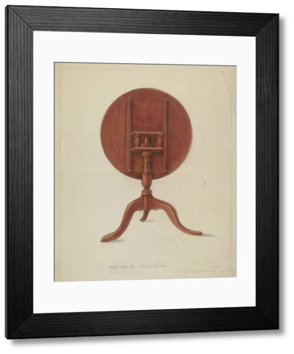 Framed Print : Table (Collapsible), c. 1936. Creator: Franklin C. Moyan Framed Print : Table (Collapsible), c. 1936. Creator: Franklin C. Moyan