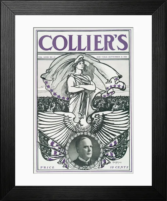Framed Print : Collier's, Vol XXVII No. 25 New York September 21, 1901, Price 10 Cents, c1890 - 1907. Creator: Edward Penfield Framed Print : Collier's, Vol XXVII No. 25 New York September 21, 1901, Price 10 Cents, c1890 - 1907. Creator: Edward Penfield
