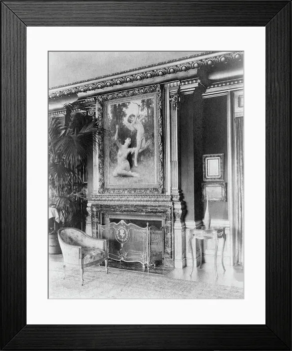 Framed Print : Interior with Bouguereau's Flight of Love painting over fireplace... Greenwich, Connecticut, 1908 Creator: Frances Benjamin Johnston. Interior with Bouguereau's Flight of Love painting over fireplace... Greenwich, Connecticut Framed Print : Interior with Bouguereau's Flight of Love painting over fireplace... Greenwich, Connecticut, 1908 Creator: Frances Benjamin Johnston. Interior with Bouguereau's Flight of Love painting over fireplace... Greenwich, Connecticut