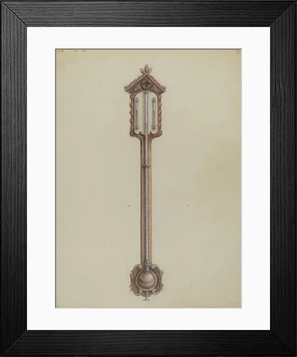 Framed Print : Thermometer, c. 1936. Creator: Franklin C. Moyan