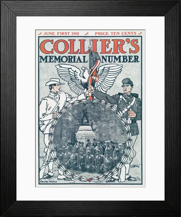 Framed Print : Collier's, Memorial Number, June First 1901, Price Ten Cents, c1890 - 1907. Creator: Edward Penfield Framed Print : Collier's, Memorial Number, June First 1901, Price Ten Cents, c1890 - 1907. Creator: Edward Penfield