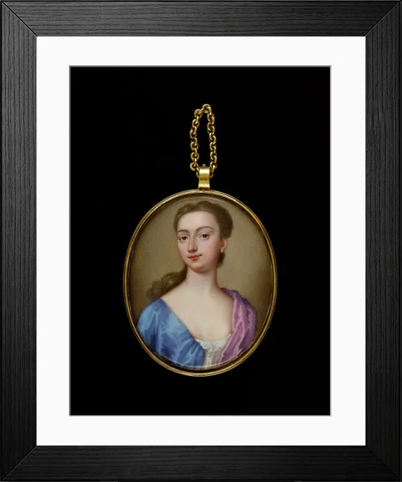 Framed Print : Portrait thought to be Lady Margaret Chudleigh, between 1750 and 1760. Creator: English School Framed Print : Portrait thought to be Lady Margaret Chudleigh, between 1750 and 1760. Creator: English School