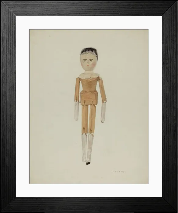 Framed Print : Doll, c. 1940. Creator: Clinton Myers