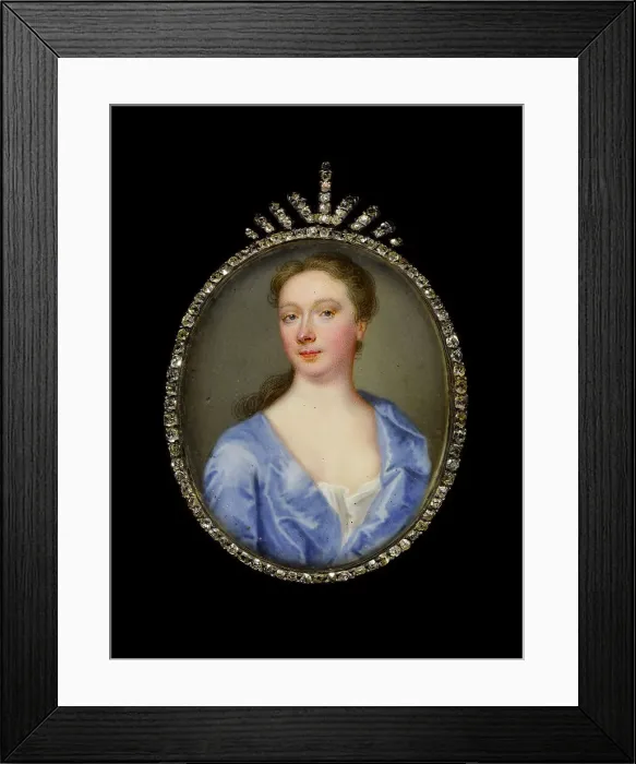 Framed Print : Portrait of a young woman, between 1725 and 1750. Creator: English School Framed Print : Portrait of a young woman, between 1725 and 1750. Creator: English School