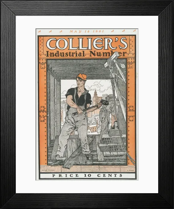 Framed Print : Collier's, Industrial Number, May 18, 1901, Price 10 Cents, c1901. Creator: Edward Penfield Framed Print : Collier's, Industrial Number, May 18, 1901, Price 10 Cents, c1901. Creator: Edward Penfield