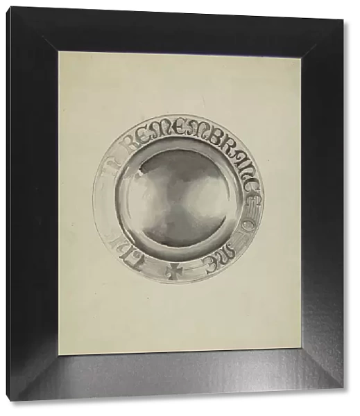 Silver Communion Plate, c. 1936. Creator: Lena Nastasi