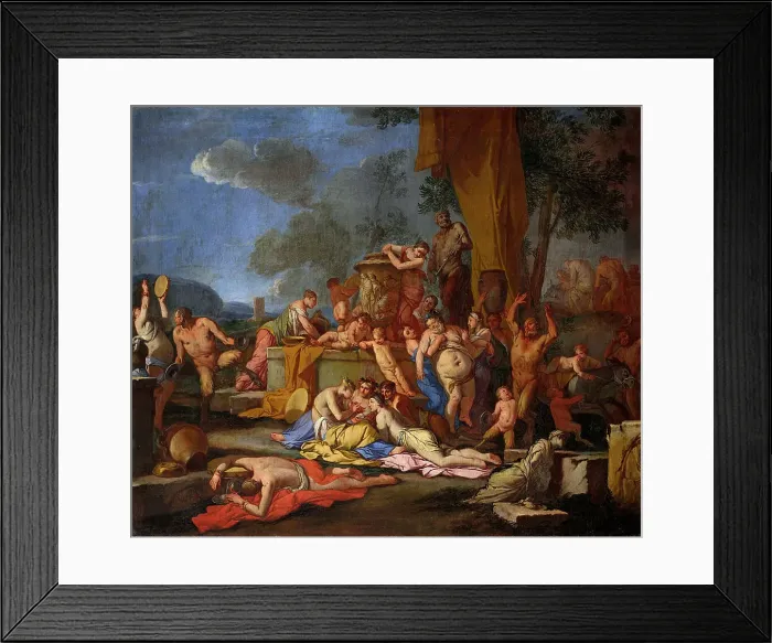 Framed Print : Bacchanalia, ca 1665-1669. Creator: Carpioni, Giulio (1613-1678)