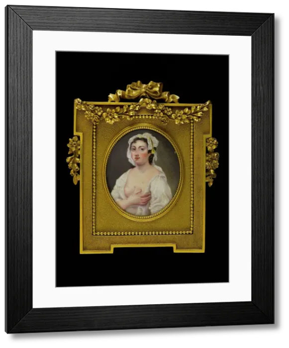 Framed Print : Portrait of a young woman, between 1725 and 1750. Creator: English School Framed Print : Portrait of a young woman, between 1725 and 1750. Creator: English School