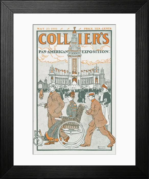 Framed Print : Collier's, Pan-American Exposition, May 25, 1901, Price Ten Cents, c1901. Creator: Edward Penfield Framed Print : Collier's, Pan-American Exposition, May 25, 1901, Price Ten Cents, c1901. Creator: Edward Penfield