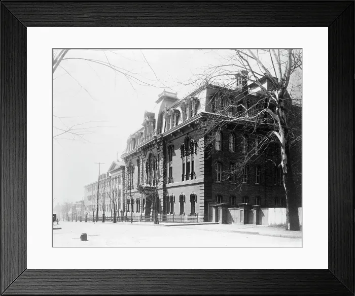 Framed Print : Exterior view of Georgetown Visitation Preparatory School, Washington, DC, between 1890 and 1910(?). Creator: Frances Benjamin Johnston Framed Print : Exterior view of Georgetown Visitation Preparatory School, Washington, DC, between 1890 and 1910(?). Creator: Frances Benjamin Johnston