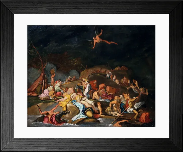 Framed Print : The Deluge. Deucalion and Pyrrha, ca 1675. Creator: Carpioni, Giulio (1613-1678) Framed Print : The Deluge. Deucalion and Pyrrha, ca 1675. Creator: Carpioni, Giulio (1613-1678)