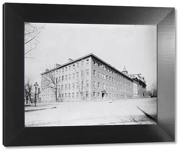Exterior view of Georgetown Visitation Preparatory School, Washington DC, between 1890 and 1910(?). Creator: Frances Benjamin Johnston