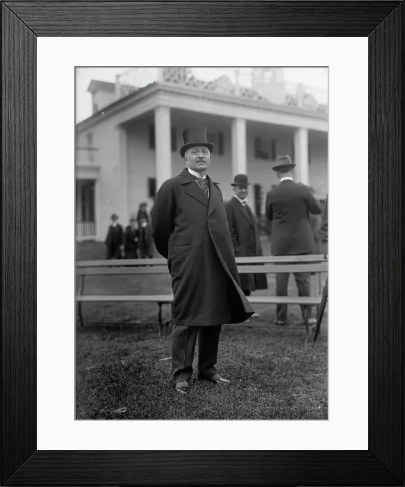 Framed Print : Allied Commission To U.S. Seated On Lawn: Standing, Viviani, 1917. Creator: Harris & Ewing. Allied Commission To U.S. Seated On Lawn: Standing, Viviani, 1917. Creator: Harris & Ewing