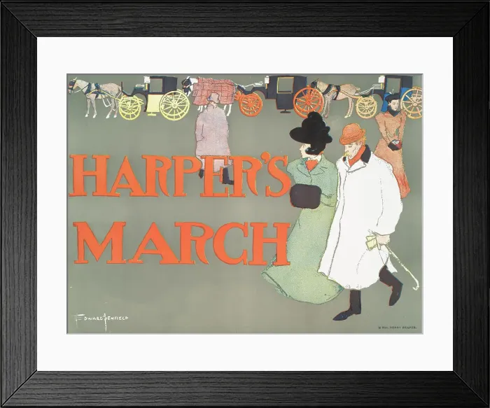 Framed Print : Harper's March, c1890 - 1907. Creator: Edward Penfield Framed Print : Harper's March, c1890 - 1907. Creator: Edward Penfield