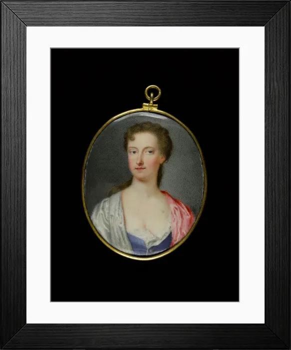 Framed Print : Portrait of a young woman, between 1725 and 1750. Creator: English School Framed Print : Portrait of a young woman, between 1725 and 1750. Creator: English School