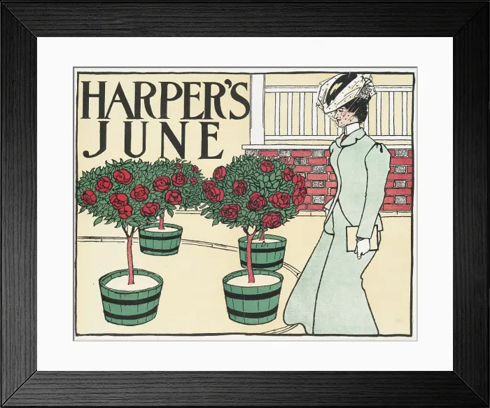 Framed Print : Harper's June, c1896. Creator: Edward Penfield Framed Print : Harper's June, c1896. Creator: Edward Penfield
