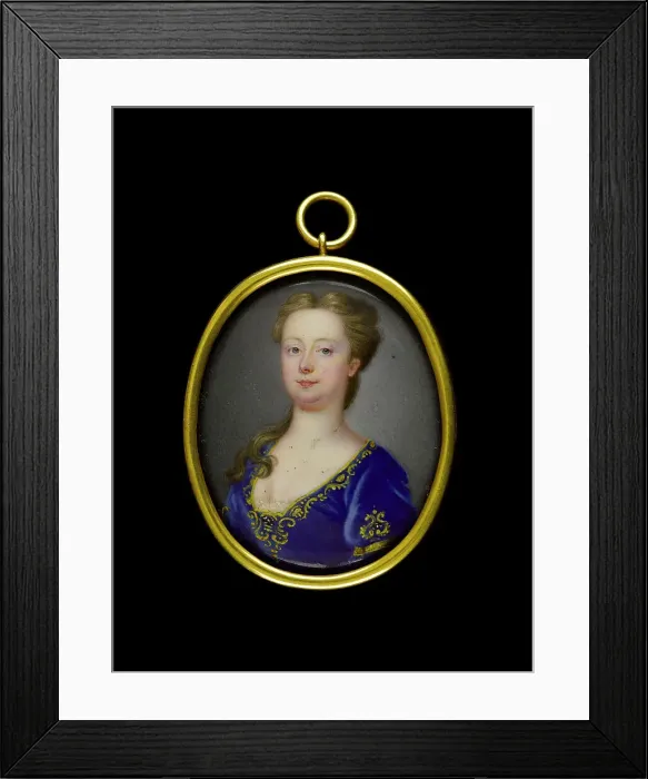 Framed Print : Portrait of a young woman, between 1725 and 1750. Creator: English School Framed Print : Portrait of a young woman, between 1725 and 1750. Creator: English School