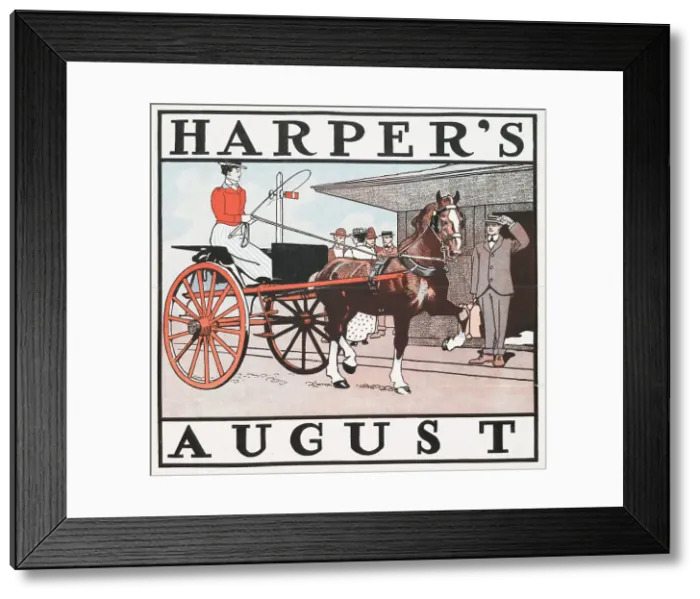 Framed Print : Harper's August, c1890 - 1907. Creator: Edward Penfield Framed Print : Harper's August, c1890 - 1907. Creator: Edward Penfield