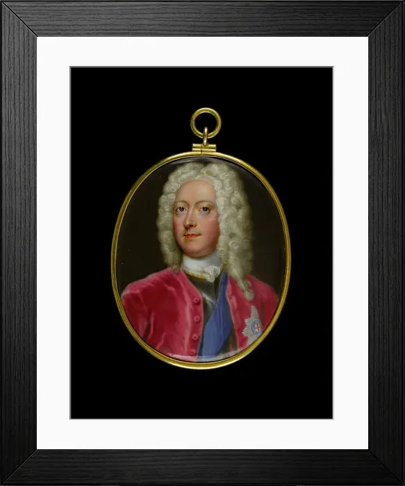 Framed Print : Portrait of a man, between 1725 and 1750. Creator: English School Framed Print : Portrait of a man, between 1725 and 1750. Creator: English School