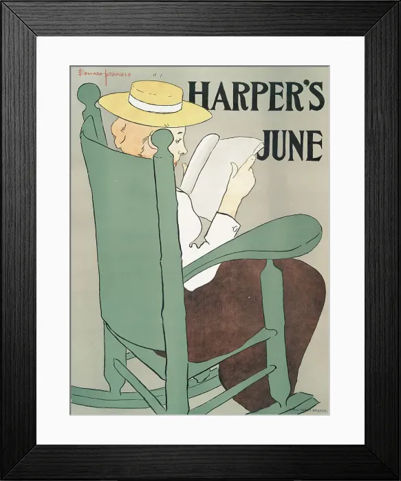 Framed Print : Harper's June, c1899. Creator: Edward Penfield Framed Print : Harper's June, c1899. Creator: Edward Penfield