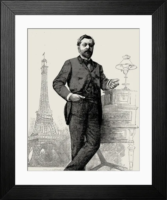 Framed Print : Gustave Eiffel (1832-1923) From Revue illustrée, c. 1889. Creator: Anonymous Framed Print : Gustave Eiffel (1832-1923) From Revue illustrée, c. 1889. Creator: Anonymous