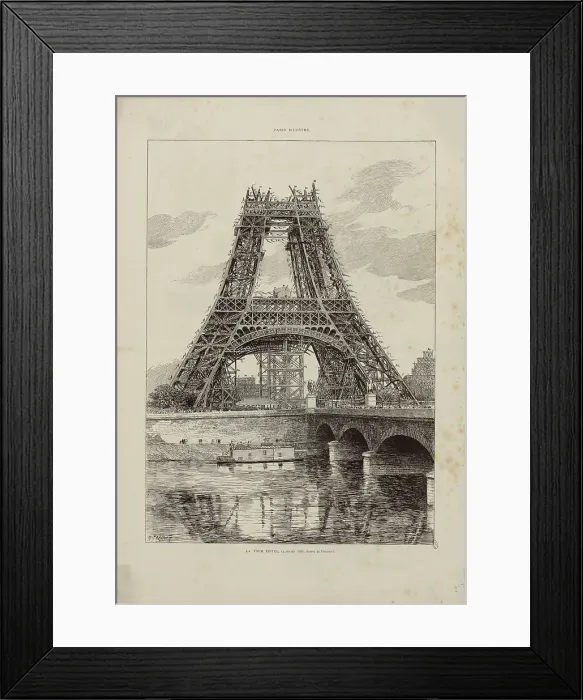 Framed Print : Eiffel tower on July 14, 1888, 1888. Creator: Anonymous Framed Print : Eiffel tower on July 14, 1888, 1888. Creator: Anonymous