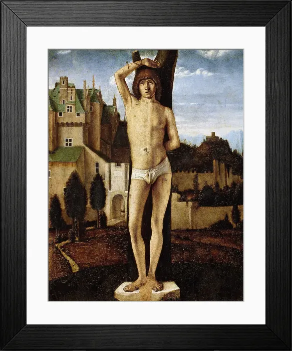 Framed Print : Saint Sebastian, c. 1480. Creator: Montagna, Bartolomeo (1449-1523)