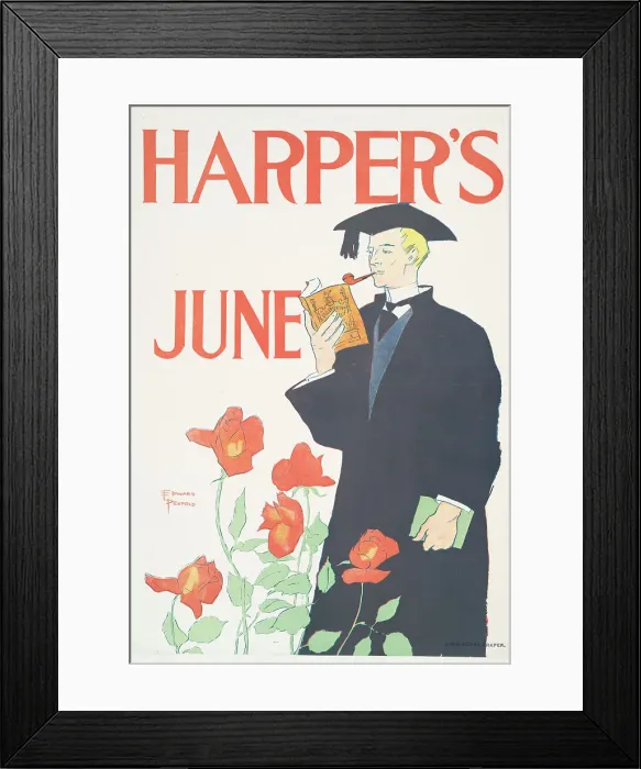 Framed Print : Harper's June, c1890 - 1907. Creator: Edward Penfield Framed Print : Harper's June, c1890 - 1907. Creator: Edward Penfield