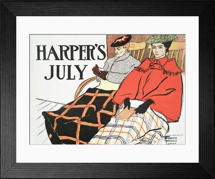 Framed Print : Harper's July, c1897. Creator: Edward Penfield Framed Print : Harper's July, c1897. Creator: Edward Penfield
