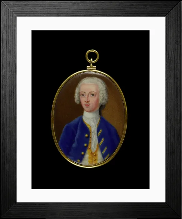 Framed Print : Portrait of a man, between 1750 and 1775. Creator: English School Framed Print : Portrait of a man, between 1750 and 1775. Creator: English School