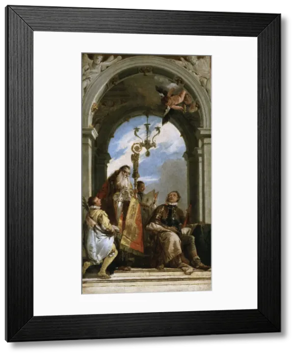 Framed Print : Saint Proculus of Verona visits the Saints Firmus and Rusticus, 1740-1745. Creator: Tiepolo, Giambattista (1696-1770) Framed Print : Saint Proculus of Verona visits the Saints Firmus and Rusticus, 1740-1745. Creator: Tiepolo, Giambattista (1696-1770)
