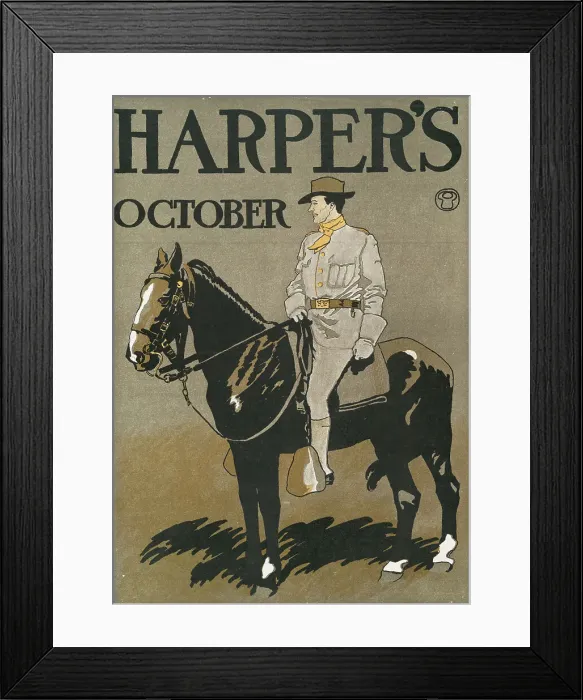 Framed Print : Harper's October, c1890 - 1907. Creator: Edward Penfield Framed Print : Harper's October, c1890 - 1907. Creator: Edward Penfield