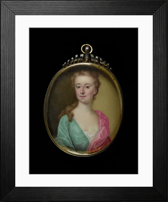 Framed Print : Portrait of a young woman, between 1725 and 1775. Creator: English School Framed Print : Portrait of a young woman, between 1725 and 1775. Creator: English School
