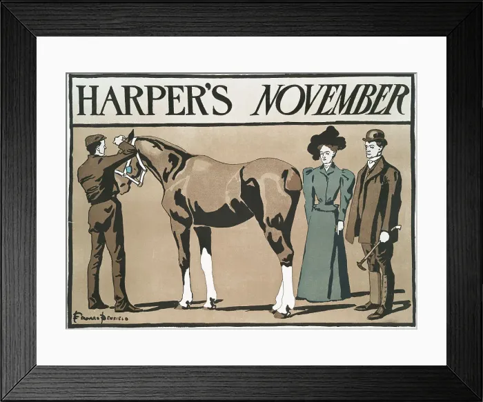 Framed Print : Harper's November, c1890 - 1907. Creator: Edward Penfield Framed Print : Harper's November, c1890 - 1907. Creator: Edward Penfield