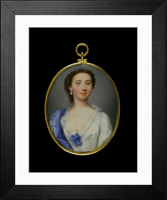 Framed Print : Portrait of a young woman, between 1725 and 1750. Creator: English School Framed Print : Portrait of a young woman, between 1725 and 1750. Creator: English School