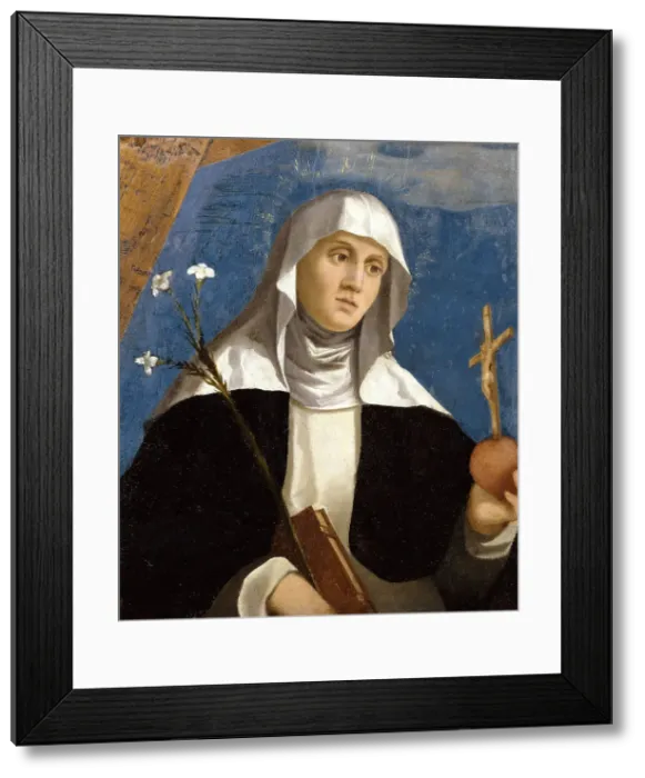 Framed Print : Saint Monica, ca 1510-1520. Creator: Palma il Vecchio, Jacopo, the Elder (1480-1528) Framed Print : Saint Monica, ca 1510-1520. Creator: Palma il Vecchio, Jacopo, the Elder (1480-1528)